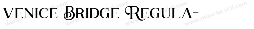 venice Bridge Regula字体转换